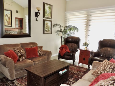 The Living Room has a sliding door to the patio.
