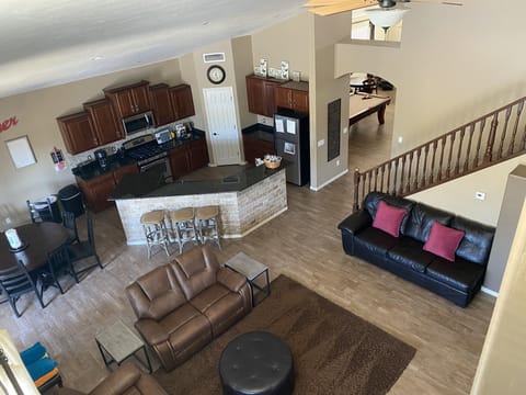 A view from up the upstairs loft.