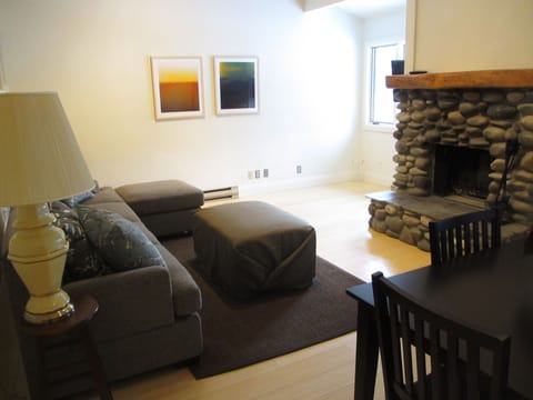 Living room toward the fireplace.