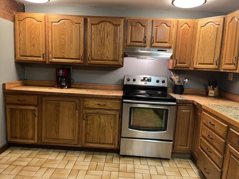 Those cabinets are filled with cooking equipment rivaling what you have at home
