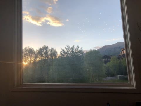 Large picture window in the living room