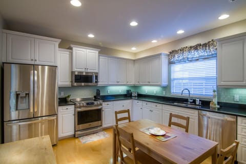 Kitchen has top-of-the-line appliance package, and breakfast area