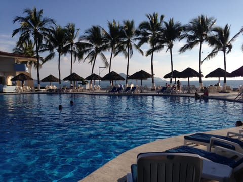 Poolside view at the condo complex