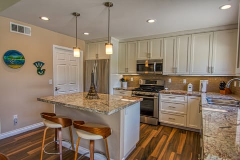 Room to move around and plenty of counter space.