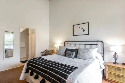Master bedroom with King bed and attached bath