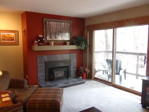 Living room with fireplace