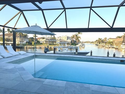 Pool waterway view