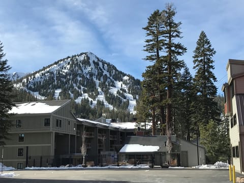 View of Mountain just outside the front door of the condo.  Walk to Canyon Lodge