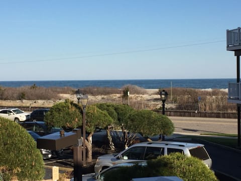 View towards the beach from deck