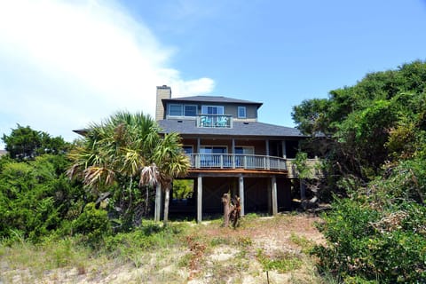 Ocean-facing side of house