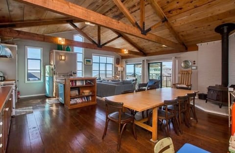 New Wood Floors, Exposed Beams & Balcony for Easy Indoor/Outdoor CA. Living.