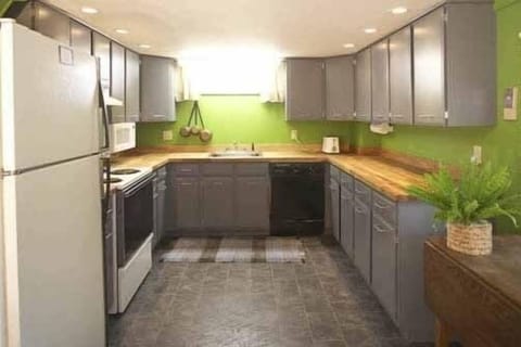 Kitchen with butcher block counters