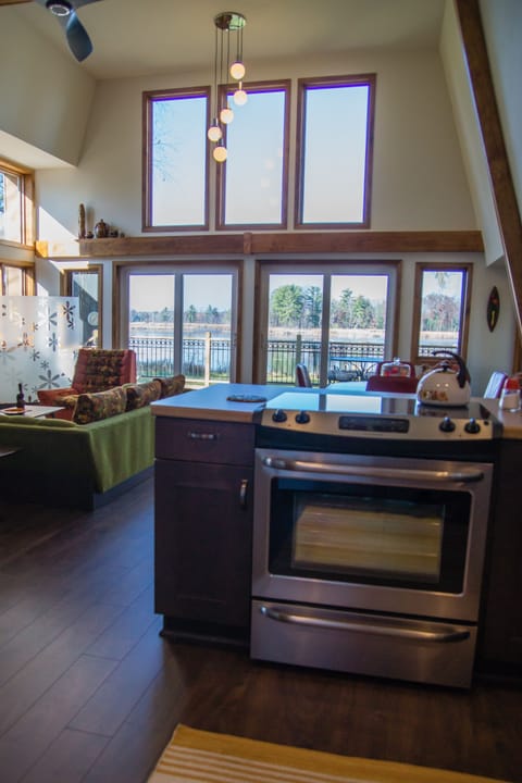 Looking towards the lake from the kitchen