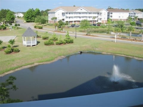 Balcony view of pond