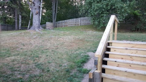 Huge fenced in backyard