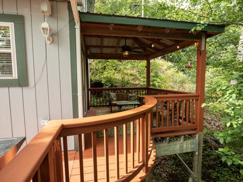 Walkway over to the covered deck