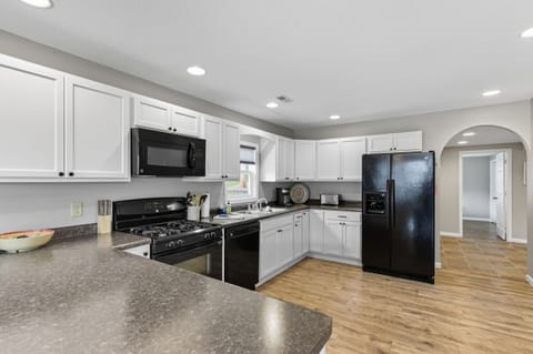 Updated open plan kitchen