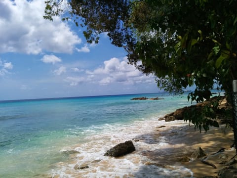 Views of the beautiful blue Caribbean Sea