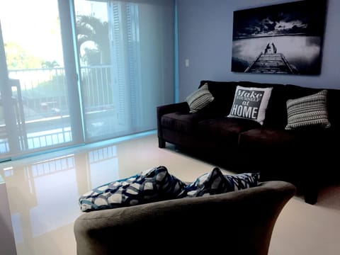 Living room and balcony