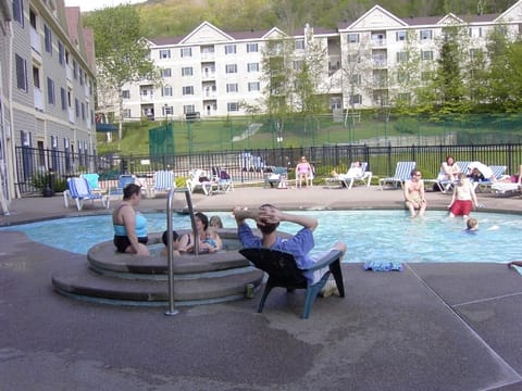 Outdoor pools and hot tub