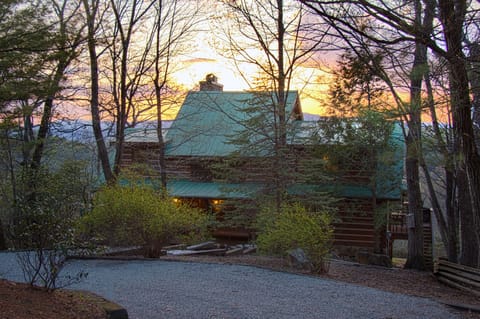 Front of house at Sunset