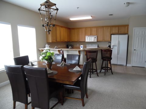 Dining room/ Kitchen
Typical 3 BR unit-All units are furnished similarly