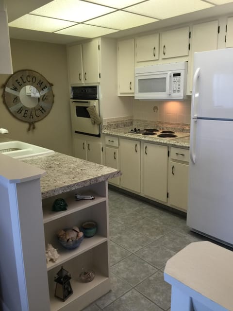 Oven, microwave,  range, fridge/freezer, pots/pans, Keurig/drip coffee maker.etc