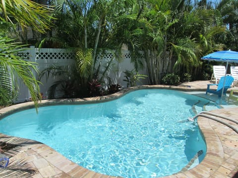 heated pool with sunny deck !