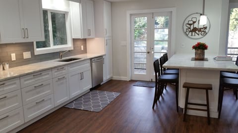 Completely remodeled kitchen. Marble counter tops. Large eat in island.