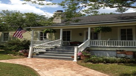 Front of Home. - Porch Swing & Rocking Chairs