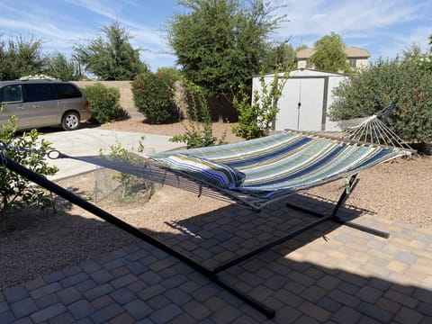 Hammock and stand with cover and pillow