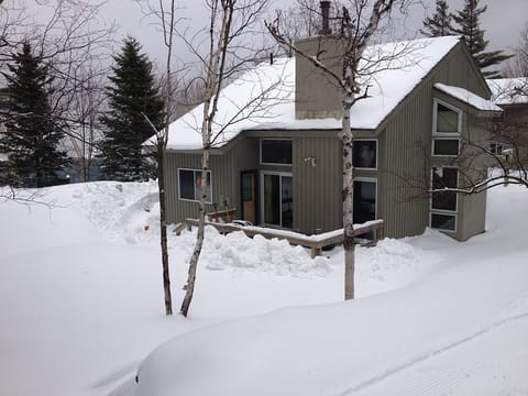 Photo taken from the groomed ski trail!  Beautiful Home and Land in the winter!  