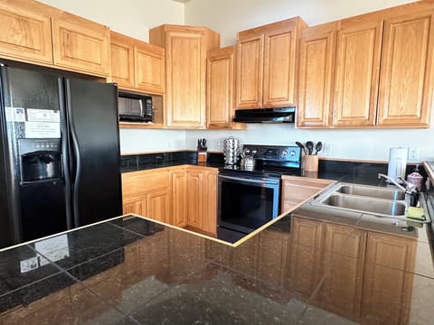 Fully stocked kitchen