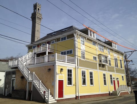 Exterior view of the condo building. Ptown monument is located just behind.
