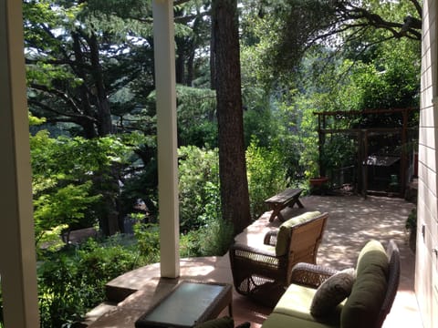 One of 3 outside seating areas