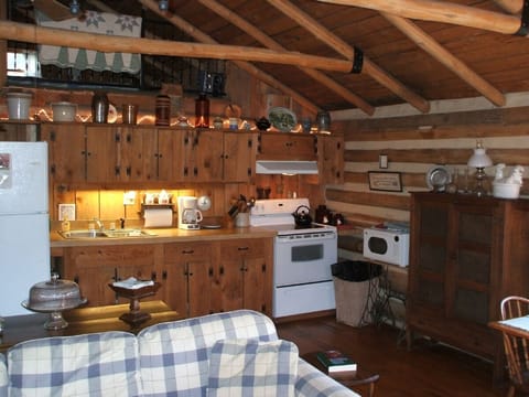 There's a fully equipped kitchen....