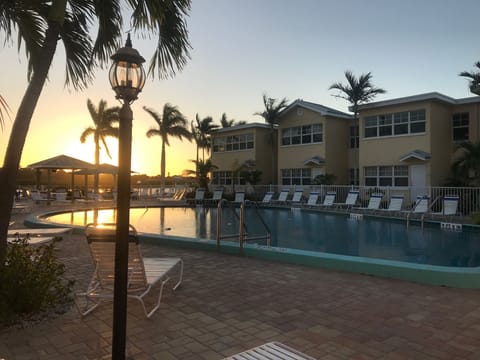 Large heated pool located on Intracoastal Waterway. 