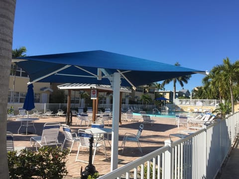 Fully furnished pool deck. 