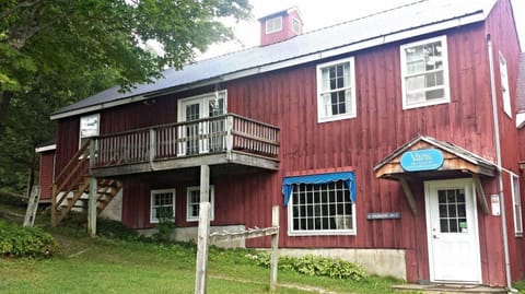 Outside view of the apartment, enter through the double doors on the deck