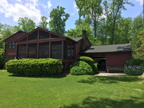 back view of house facing the water