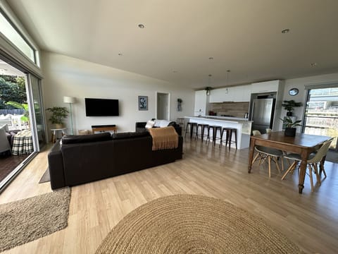 Large open-planned living area.