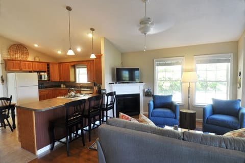 Living Room with Vented Gas Log Fireplace