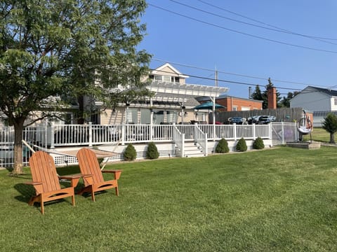 Lake front view of home