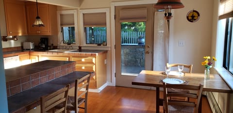kitchen, dining area