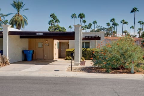 Curb view. Private double carport.