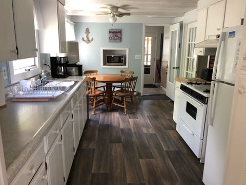 Kitchen with new gas stove