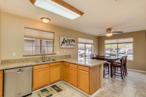 Kitchen with beautiful granite counter tops
