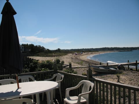 View looking left. This was taken before the new steps down to the beach.