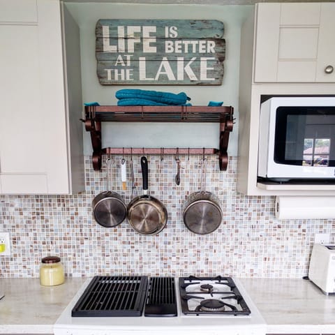 Fully equipped kitchen with everything you'll need to feel right at home. 