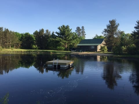 Kayak racing on the pond